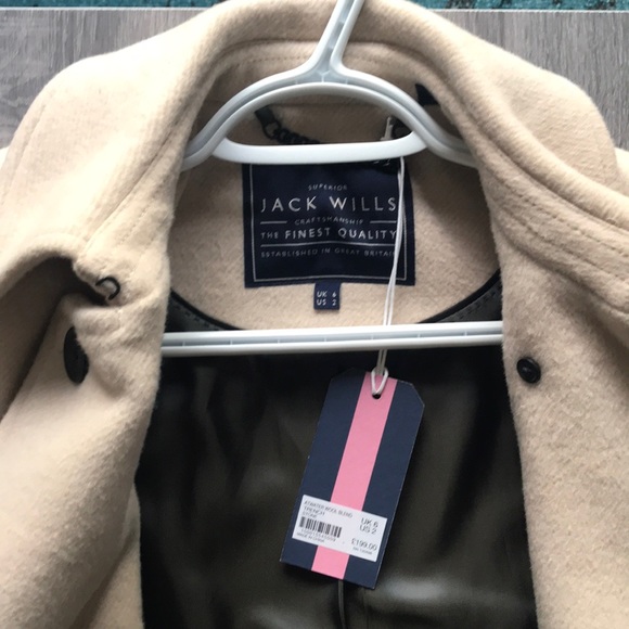 Jack Wills Atwater Wool Blend Trench - Picture 3 of 5